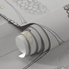 Miniatura fototapety Srebrzyste kwiaty fragment #1