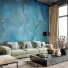 Miniatura fototapety Lodowa ściana we wnętrzu salonu