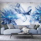 Miniatura fototapety Tajemnicze astry we wnętrzu salonu