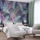 Miniatura fototapety Tajemnicze puszyste liście we wnętrzu sypialni