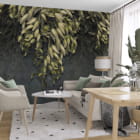 Miniatura fototapety Zwisające kwiaty we wnętrzu salonu