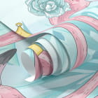 Miniatura fototapety Piękne flamingi fragment #1