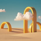 Miniatura fototapety Łuki na pustyni 3D