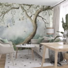 Miniatura fototapety Sakura białego koloru we wnętrzu salonu