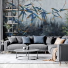 Miniatura fototapety Bambus, rysunek we wnętrzu salonu