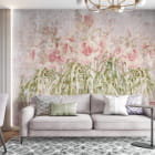 Miniatura fototapety Delikatne różowe kwiaty we wnętrzu salonu
