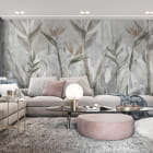 Miniatura fototapety Piękne egzotyczne rośliny we wnętrzu salonu