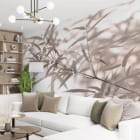 Miniatura fototapety Delikatne liście bambusa we wnętrzu salonu