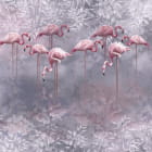 Miniatura fototapety Flamingi w wodzie