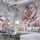 Miniatura fototapety Piwonie delikatne we wnętrzu salonu