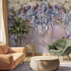 Miniatura fototapety Piękne gałązki bzu we wnętrzu salonu