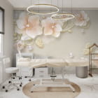 Miniatura fototapety Kwiaty jaśminu 3D we wnętrzu przedpokoju