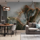 Miniatura fototapety Piękna płynna sztuka we wnętrzu salonu