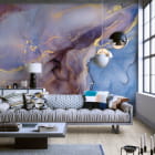 Miniatura fototapety Akwarela kosmiczna we wnętrzu salonu