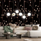 Miniatura fototapety Delikatne kwiaty łąki we wnętrzu salonu