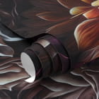 Miniatura fototapety Modne kwiaty na ciemnym tle fragment #1