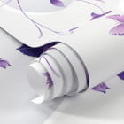 Miniatura fototapety Fioletowe jasne kwiaty na białym tle fragment #1