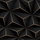 Miniatura fototapety Czarne piramidy ze złotem