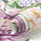 Miniatura fototapety Pstrokate piwonie na oliwkowym tle fragment #1