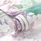 Miniatura fototapety Kwitnące hortensje na jasnym tle fragment #1