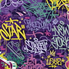 Miniatura fototapety Fioletowe graffiti