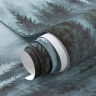 Miniatura fototapety Las w niebieskiej mgle fragment #1