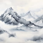 Miniatura fototapety Akwarela zimy