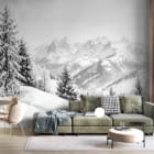 Miniatura fototapety Zima w górach we wnętrzu salonu