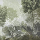 Miniatura fototapety Las spowity poranną mgłą