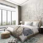 Miniatura fototapety Beżowe kwiaty polne we wnętrzu sypialni