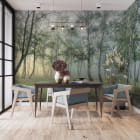 Miniatura fototapety Tajemniczy las brzozowy we wnętrzu kuchni