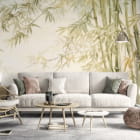 Miniatura fototapety Słoneczny las bambusowy we wnętrzu salonu