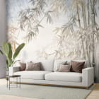 Miniatura fototapety Akwarelowy las bambusowy we wnętrzu salonu