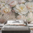 Miniatura fototapety Piwonie marzeń we wnętrzu sypialni