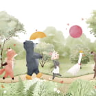 Miniatura fototapety Podróż zwierząt na herbatę