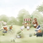 Miniatura fototapety Cudowny dzień dla zwierząt leśnych