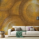 Miniatura fototapety Słoneczne kręgi czasu i światła we wnętrzu salonu