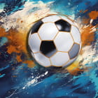 Miniatura fototapety Piłka nożna w ruchu