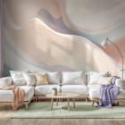Miniatura fototapety Miękkie kolorowe fale we wnętrzu salonu