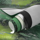 Miniatura fototapety Piłka nożna na zielonym tle fragment #1