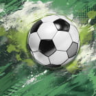 Miniatura fototapety Piłka nożna na zielonym tle