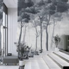 Miniatura fototapety Krajobraz leśny z jeleniami we wnętrzu kawiarni