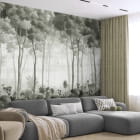 Miniatura fototapety Mglisty las z dziką przyrodą we wnętrzu salonu