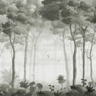 Miniatura fototapety Mglisty las z dziką przyrodą