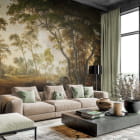 Miniatura fototapety Piękny park, malarstwo we wnętrzu salonu