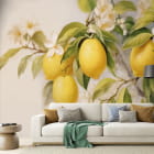 Miniatura fototapety Soczyste cytryny we wnętrzu salonu