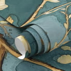 Miniatura fototapety Kwitnąca gałąź na zielonym tle fragment #1