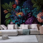 Miniatura fototapety Egzotyczny bukiet na ciemnym tle we wnętrzu salonu