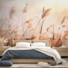 Miniatura fototapety Słoneczne kłoski we wnętrzu sypialni