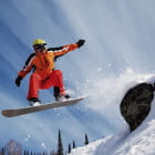 Miniatura fototapety Doświadczony snowboardzista